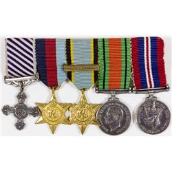 RAID ON THE HAGUE BRITISH AIRMAN'S MEDAL BAR WITH