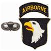 Image 2 : JUMP WINGS AND AIRBORNE PATCH OF 101ST AIRBORNE M/SGT.