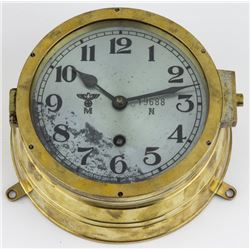 U-249 CAPTAIN'S WARD ROOM CLOCK WITH KEY - FROM THE