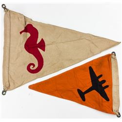 U-249 CAPTURED PENNANTS - THE FIRST U-BOAT TO SURRENDER