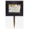 Image 1 : U-BOAT CREWMAN'S MEMORIAL MARKER AND DEATH NOTICE CARD