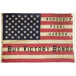 "REMEMBER PEARL HARBOR" VICTORY BOND FLAG