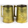 Image 1 : BRASS SHELL SOUVENIR TANKARDS