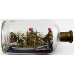 WARTIME GERMAN-MADE SHIP IN A BOTTLE