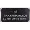 Image 1 : J. A. TOPF & SONS SIGN - MANUFACTURERS OF CREMATORIA
