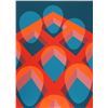Image 1 : Clarence Holbrook Carter, Faces in a Grid (Red and Blue), Silkscreen