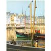 Image 1 : Laurent Marcel Salinas, Sailboats in Dock, Lithograph