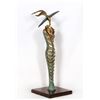Image 2 : Giuliano Ottaviani, Woman in Hat and Striped Gown, Bronze Sculpture