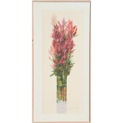 Gary Bukovnik, Flowers in a Vase, Lithograph