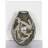 Image 1 : Unknown, Green Abstract Vase, Glazed Ceramic Vase