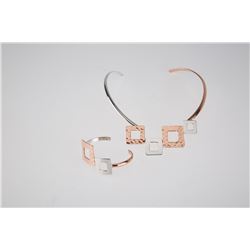 Copper and Silver Jewelry Set