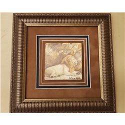 Lion Tile Painting by Sherry Steele