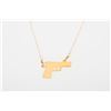 Handgun Silhouette Necklace - Gold