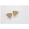 Image 1 : "Paved Garden" Gold and Diamond Earrings