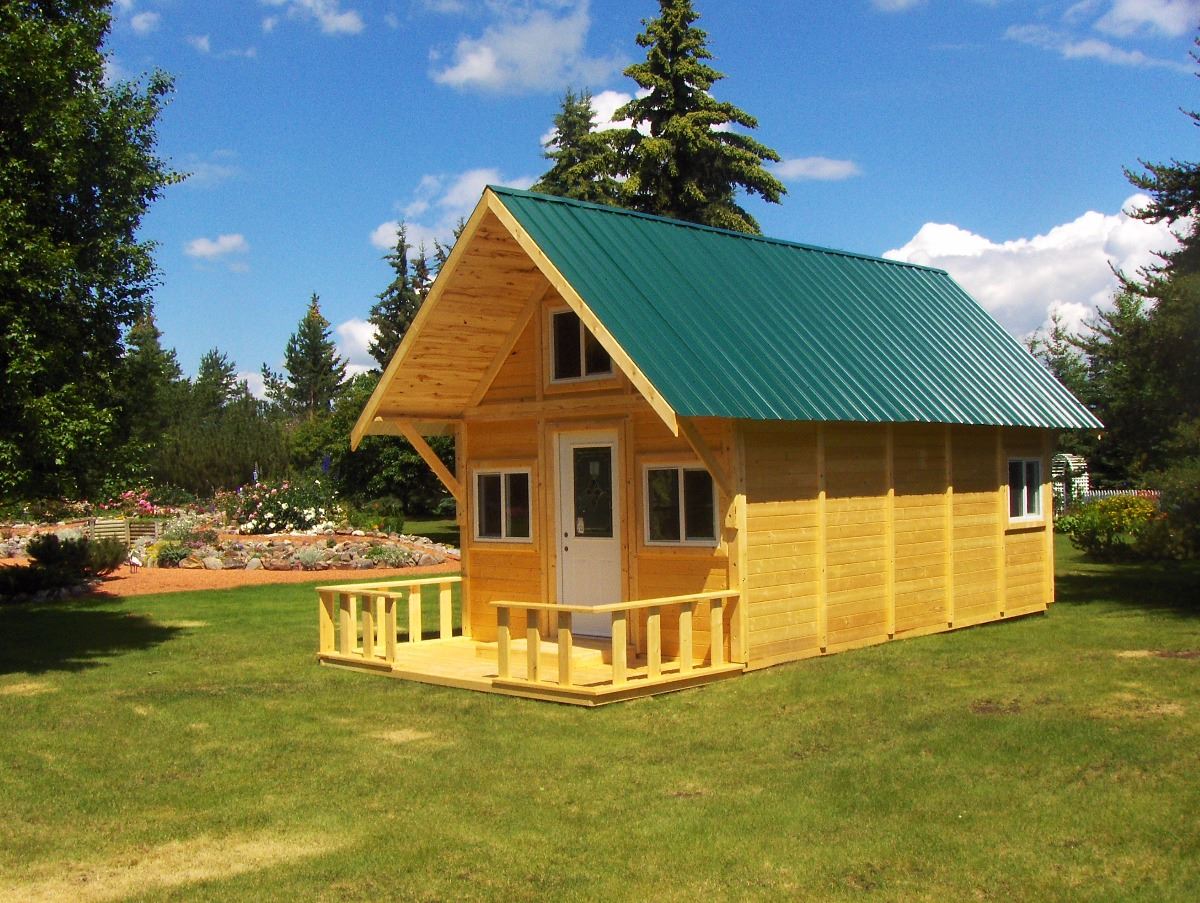 12' x 16' Knotty Pine Cabin Package