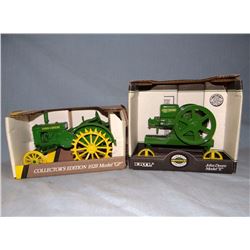2 toys: JD 1928 GP tractor, 1:16, NIB, ERTL