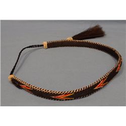 Hitched horsehair hatband, made in Mike Durfee State Prison, Springfield, South Dakota