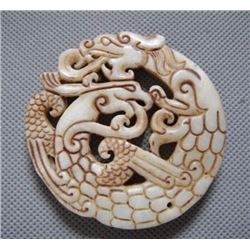 Hand Craved Jade Dragon Pendant