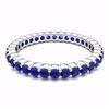 Image 2 : Natural Royal Blue Sapphire & Solid Gold Eternity Band