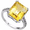 Image 1 : Natural Citrine & Diamond Ring