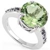 Image 1 : Natural Green Tea Amethyst & Sapphire Ring