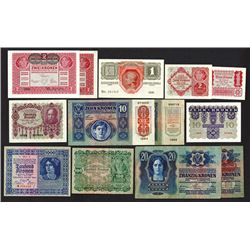 Oesterreichisch-Ungarische Bank, 1913-22 Issues.