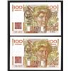 Image 1 : Banque de France. 1945 Issue Banknote Pair.
