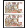 Image 2 : Banque de France. 1945 Issue Banknote Pair.
