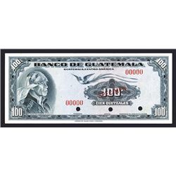 Banco De Guatemala, 1948 Issue Specimen
