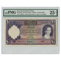 Government of Iraq, L. 1931 (1942) Issue, 10 Dinars of King Faisal II