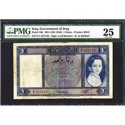 Government of Iraq, Law #44 of 1931 (ND 1942 Issue), Banknote.