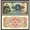 Image 1 : Banco De Reserva Del Peru, 1922 Issue Unique Mock Up Proof Uniface Obverse and Reverse Banknotes.