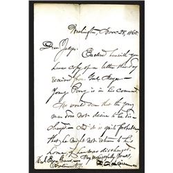 Francis Spinner Letter, 1868.