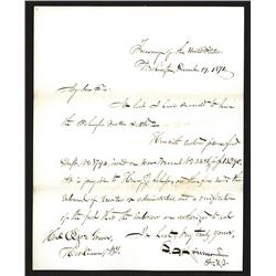 Francis Spinner Letter, 1871.