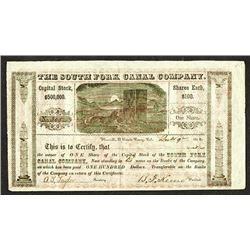 South Fork Canal Co. 1852.