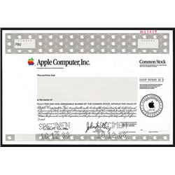 Apple Computer, Inc., Specimen Stock.