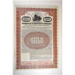 Madison Railways Co., 1916 Specimen Bond.