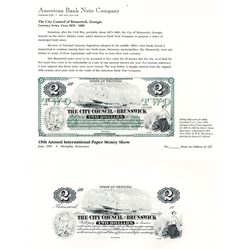 ABNC Uncut ProgressæProof Souvenir Card from International Paper Money Show, 19th Convention, June 1
