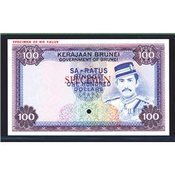 Government of Brunei, ND (1972-88) Specimen Banknote.