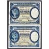 Image 1 : Hong Kong & Shanghai Banking Corp. 1935 Issue Banknote Pair.