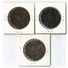 Image 2 : Russian Copper 5 Kopeks Trio. 1759-1803.