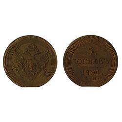 Russia 5 Copper Kopeks, 1804 ÒEMÓ (KM-C-115.2)