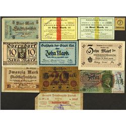 German Notgeld and counterfeit lot.