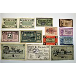 Notgeld group, ca.1917-1918 Issues.