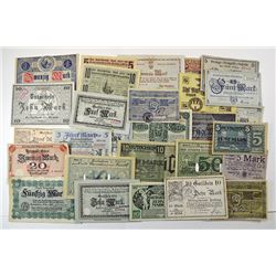 Notgeld group, ca.1918 Issues Including Military Related.