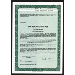 Republic of Italy. 1986.