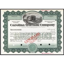 Carolina Traction Co. Specimen Stock.