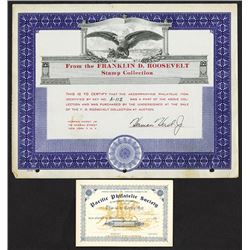 Pacific Philatelic Society card, 1890.