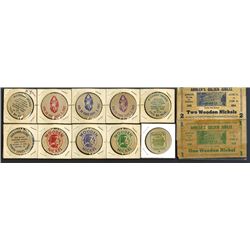 Group of Wooden Nickels and Flats.