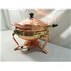 Image 1 : SOLID COPPER VINTAGE CHAFING FONDUE POT